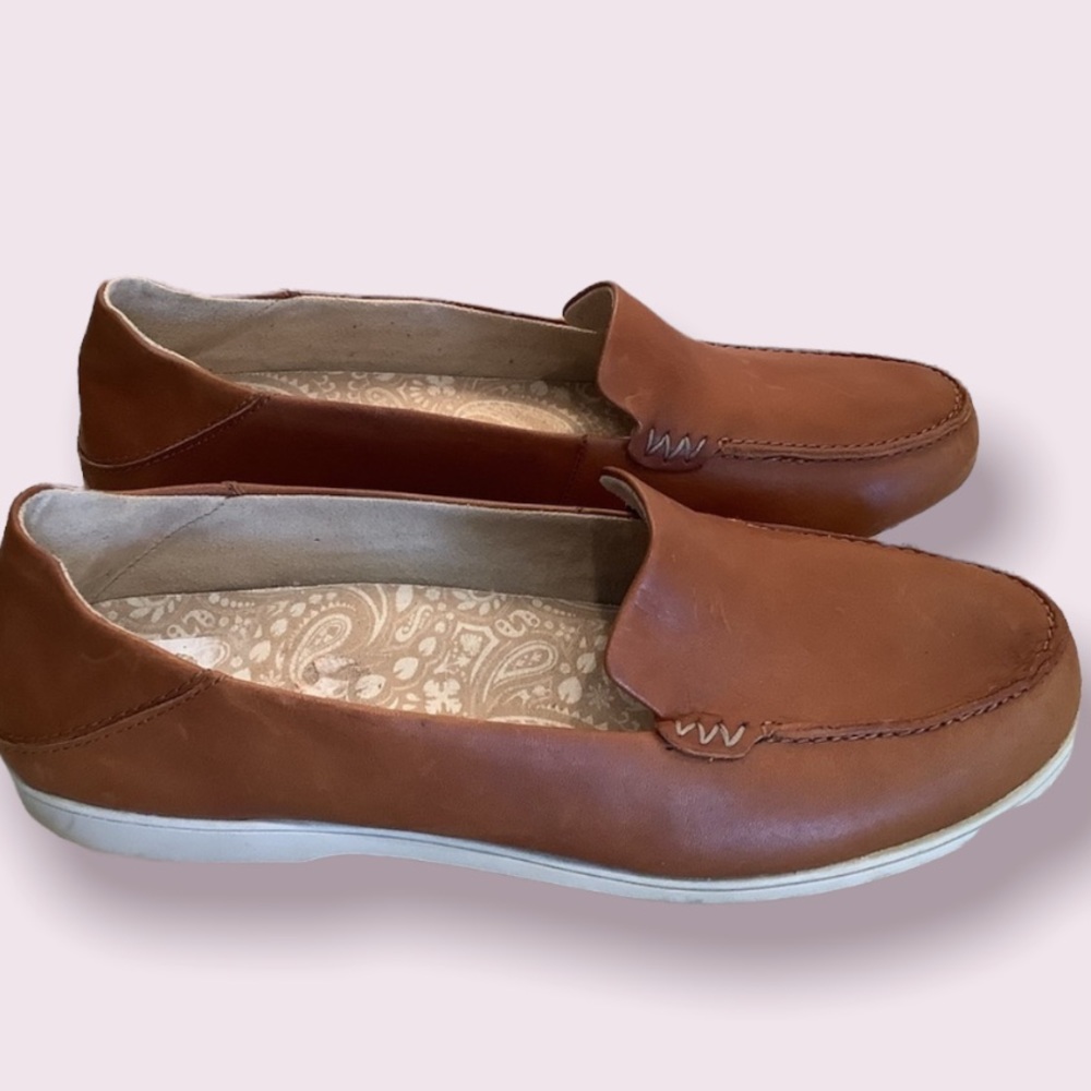 Olukai Kiele Leather Brown Loafer size 40‎